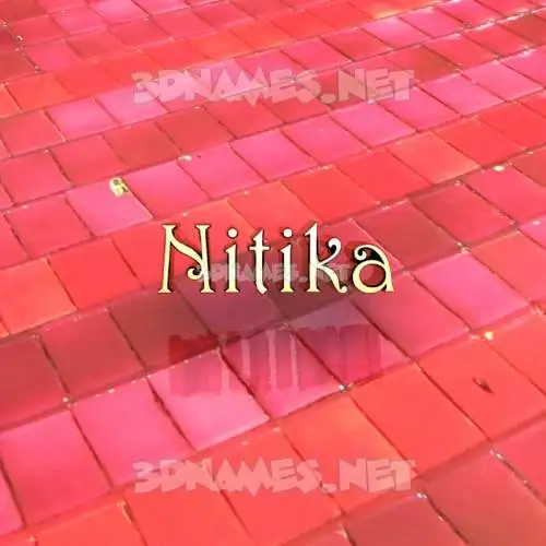nitika in Red Tiles style - 3D name wallpaper nitika in Red Tiles style - 3D name wallpaper