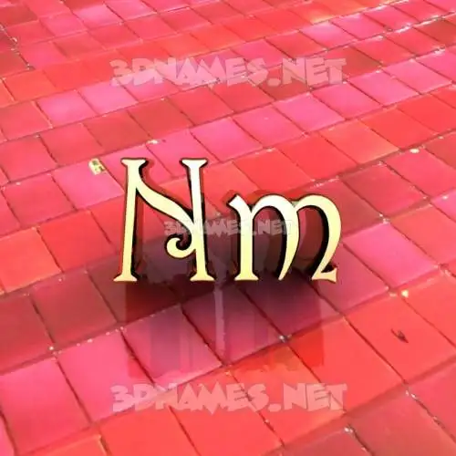 nm in Red Tiles style - 3D name wallpaper nm in Red Tiles style - 3D name wallpaper