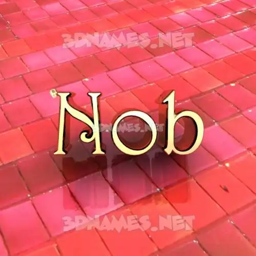 nob in Red Tiles style - 3D name wallpaper nob in Red Tiles style - 3D name wallpaper