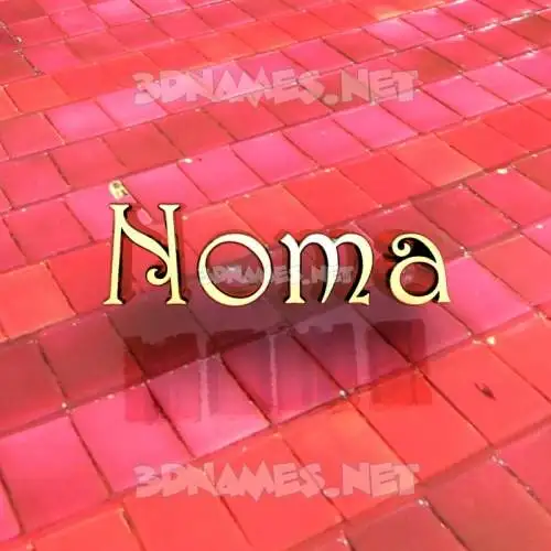 noma in Red Tiles style - 3D name wallpaper