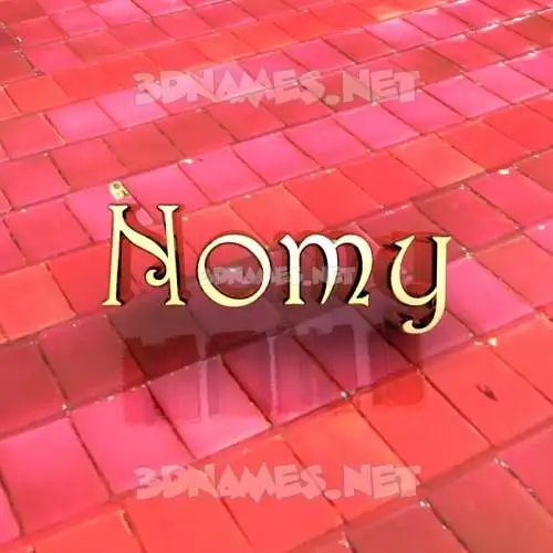 nomy in Red Tiles style - 3D name wallpaper nomy in Red Tiles style - 3D name wallpaper