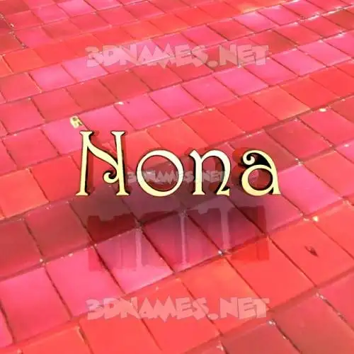 nona in Red Tiles style - 3D name wallpaper