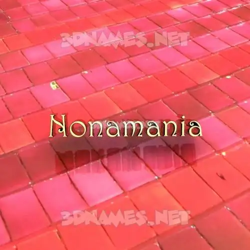 nonamania in Red Tiles style - 3D name wallpaper