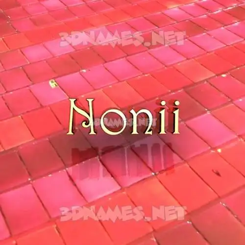 nonii in Red Tiles style - 3D name wallpaper nonii in Red Tiles style - 3D name wallpaper