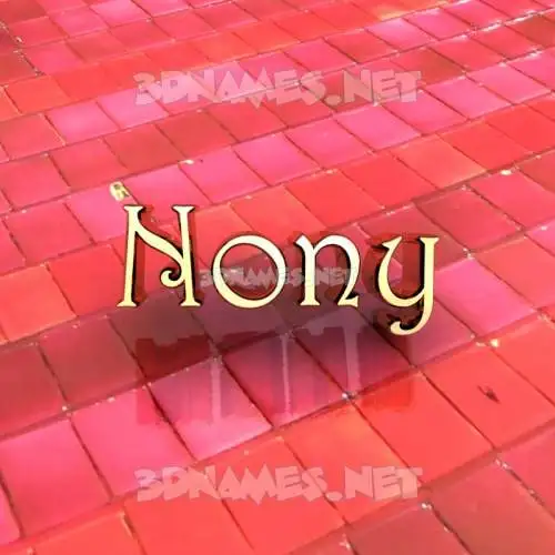 nony in Red Tiles style - 3D name wallpaper nony in Red Tiles style - 3D name wallpaper