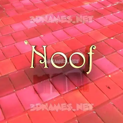 noof in Red Tiles style - 3D name wallpaper noof in Red Tiles style - 3D name wallpaper