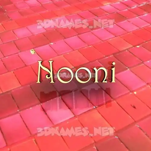 nooni in Red Tiles style - 3D name wallpaper