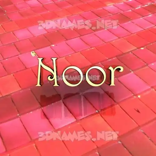 noor in Red Tiles style - 3D name wallpaper