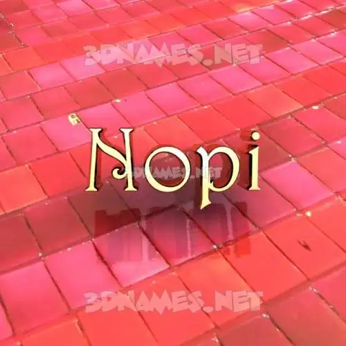 nopi in Red Tiles style - 3D name wallpaper nopi in Red Tiles style - 3D name wallpaper