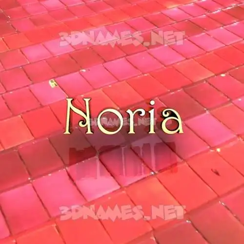 noria in Red Tiles style - 3D name wallpaper noria in Red Tiles style - 3D name wallpaper
