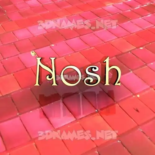 nosh in Red Tiles style - 3D name wallpaper nosh in Red Tiles style - 3D name wallpaper