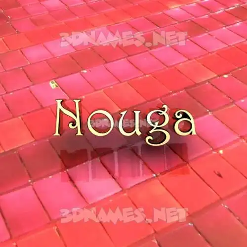 nouga in Red Tiles style - 3D name wallpaper