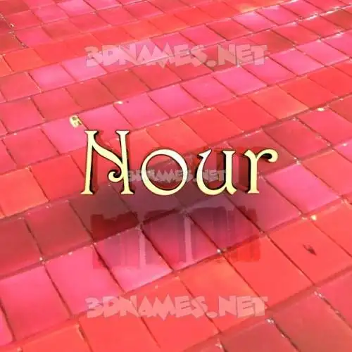 nour in Red Tiles style - 3D name wallpaper nour in Red Tiles style - 3D name wallpaper