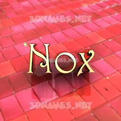 nox in Red Tiles style - 3D name wallpaper nox in Red Tiles style - 3D name wallpaper