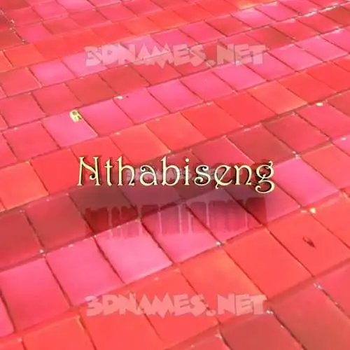 nthabiseng in Red Tiles style - 3D name wallpaper
