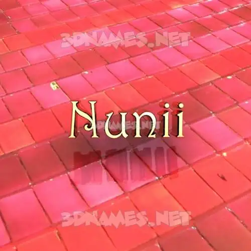nunii in Red Tiles style - 3D name wallpaper nunii in Red Tiles style - 3D name wallpaper