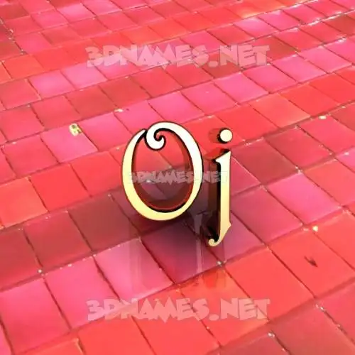oj in Red Tiles style - 3D name wallpaper oj in Red Tiles style - 3D name wallpaper