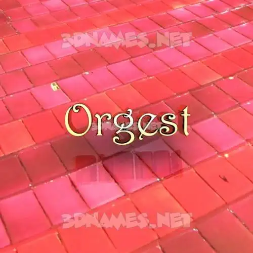orgest in Red Tiles style - 3D name wallpaper