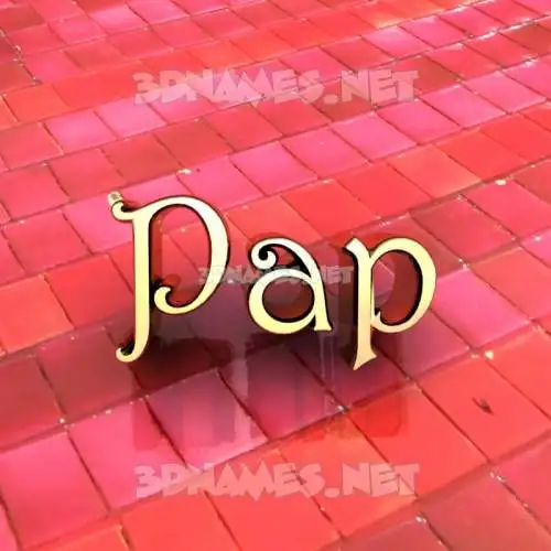pap in Red Tiles style - 3D name wallpaper pap in Red Tiles style - 3D name wallpaper