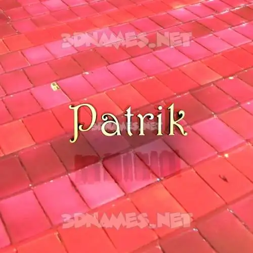 patrik in Red Tiles style - 3D name wallpaper patrik in Red Tiles style - 3D name wallpaper