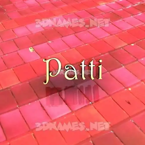 patti in Red Tiles style - 3D name wallpaper patti in Red Tiles style - 3D name wallpaper
