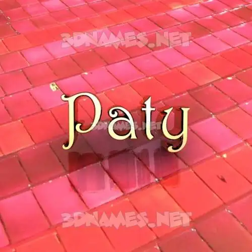 paty in Red Tiles style - 3D name wallpaper paty in Red Tiles style - 3D name wallpaper