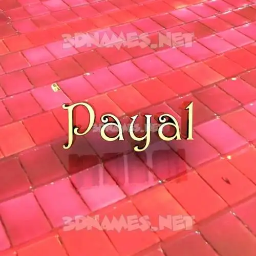 payal in Red Tiles style - 3D name wallpaper