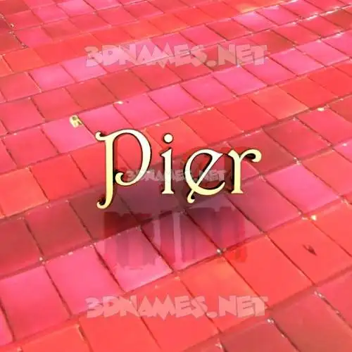 pier in Red Tiles style - 3D name wallpaper pier in Red Tiles style - 3D name wallpaper