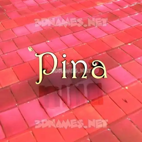 pina in Red Tiles style - 3D name wallpaper