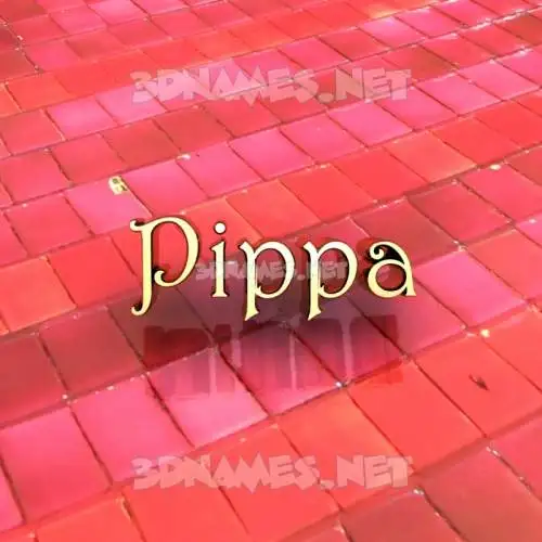 pippa in Red Tiles style - 3D name wallpaper