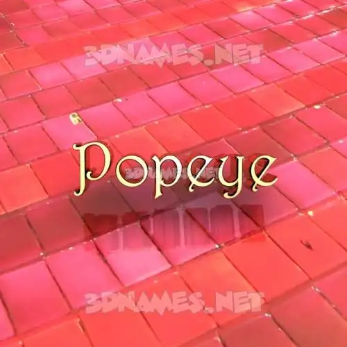 popeye in Red Tiles style - 3D name wallpaper popeye in Red Tiles style - 3D name wallpaper