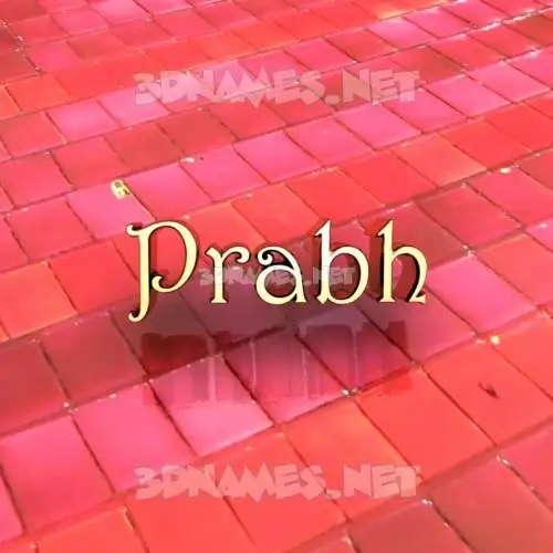prabh in Red Tiles style - 3D name wallpaper