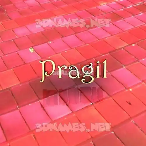 pragil in Red Tiles style - 3D name wallpaper pragil in Red Tiles style - 3D name wallpaper