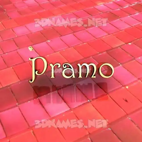 pramo in Red Tiles style - 3D name wallpaper pramo in Red Tiles style - 3D name wallpaper