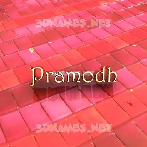 pramodh in Red Tiles style - 3D name wallpaper