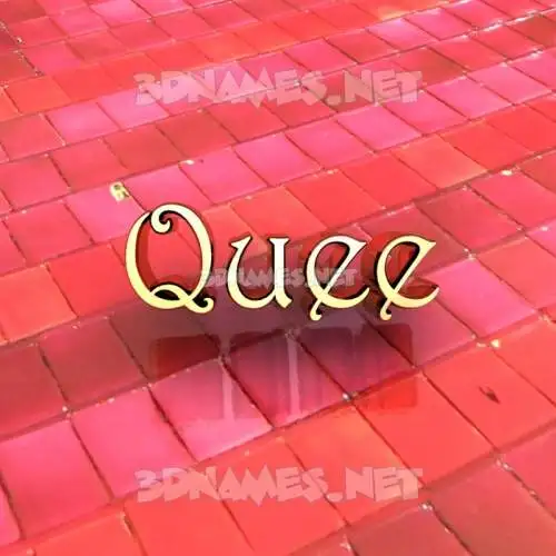 quee in Red Tiles style - 3D name wallpaper quee in Red Tiles style - 3D name wallpaper