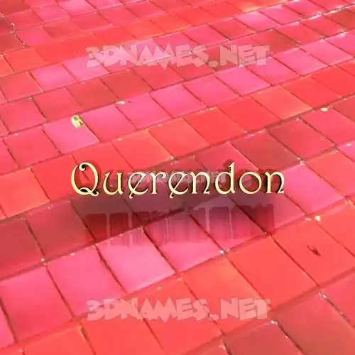 querendon in Red Tiles style - 3D name wallpaper querendon in Red Tiles style - 3D name wallpaper