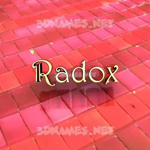 radox in Red Tiles style - 3D name wallpaper radox in Red Tiles style - 3D name wallpaper