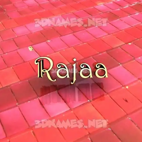 rajaa in Red Tiles style - 3D name wallpaper