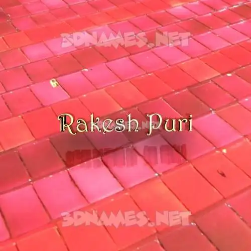 rakesh puri in Red Tiles style - 3D name wallpaper rakesh puri in Red Tiles style - 3D name wallpaper