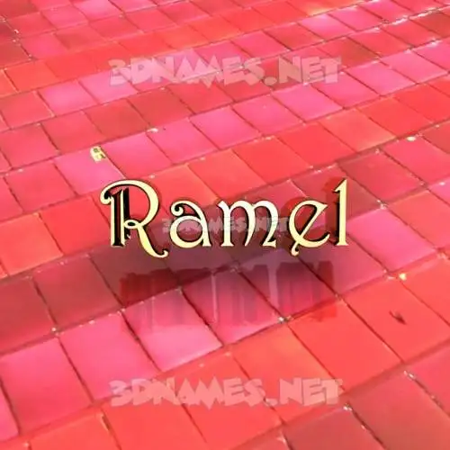 ramel in Red Tiles style - 3D name wallpaper ramel in Red Tiles style - 3D name wallpaper