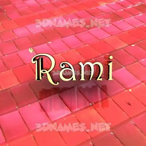 rami in Red Tiles style - 3D name wallpaper rami in Red Tiles style - 3D name wallpaper