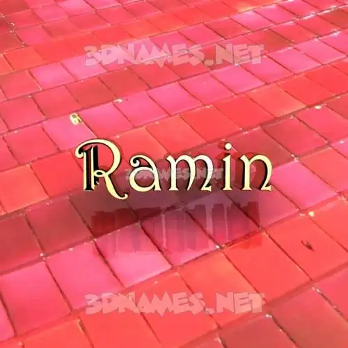 ramin in Red Tiles style - 3D name wallpaper ramin in Red Tiles style - 3D name wallpaper