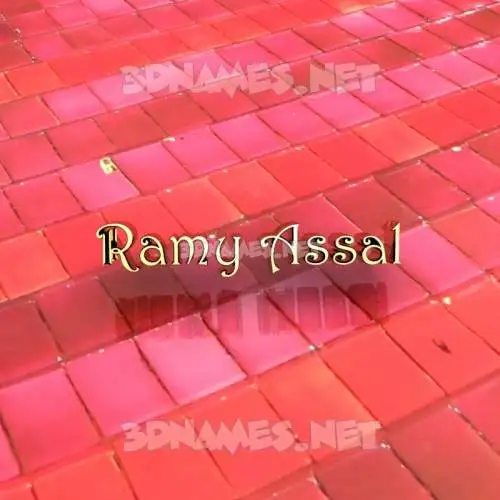 ramy assal in Red Tiles style - 3D name wallpaper ramy assal in Red Tiles style - 3D name wallpaper