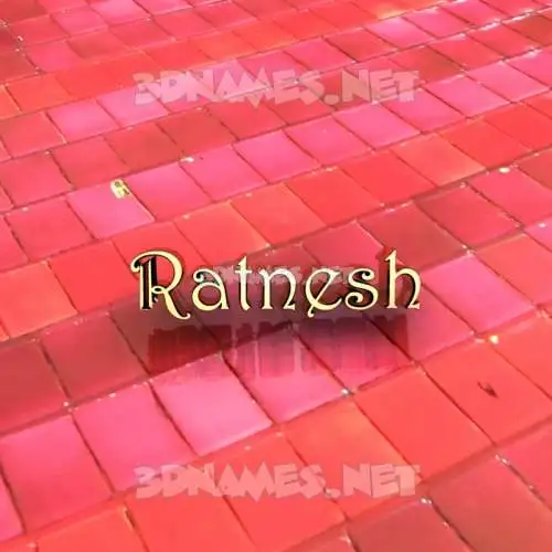 ratnesh in Red Tiles style - 3D name wallpaper