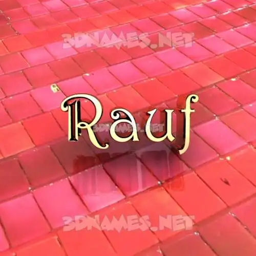 rauf in Red Tiles style - 3D name wallpaper rauf in Red Tiles style - 3D name wallpaper