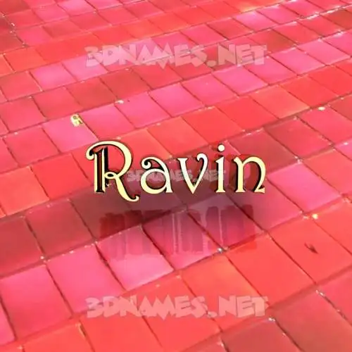 ravin in Red Tiles style - 3D name wallpaper ravin in Red Tiles style - 3D name wallpaper
