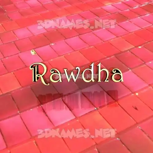 rawdha in Red Tiles style - 3D name wallpaper rawdha in Red Tiles style - 3D name wallpaper