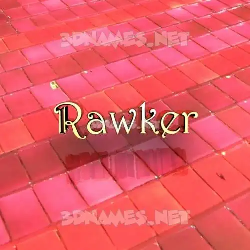 rawker in Red Tiles style - 3D name wallpaper rawker in Red Tiles style - 3D name wallpaper