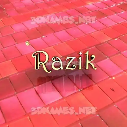 razik in Red Tiles style - 3D name wallpaper razik in Red Tiles style - 3D name wallpaper